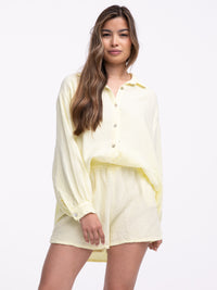 Musselin-Shorts „Tami“ in Gelb