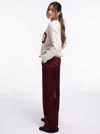 Satinhose „Sydney“ in Burgundy