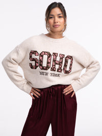 Pullover "Soho" Beige/Flower