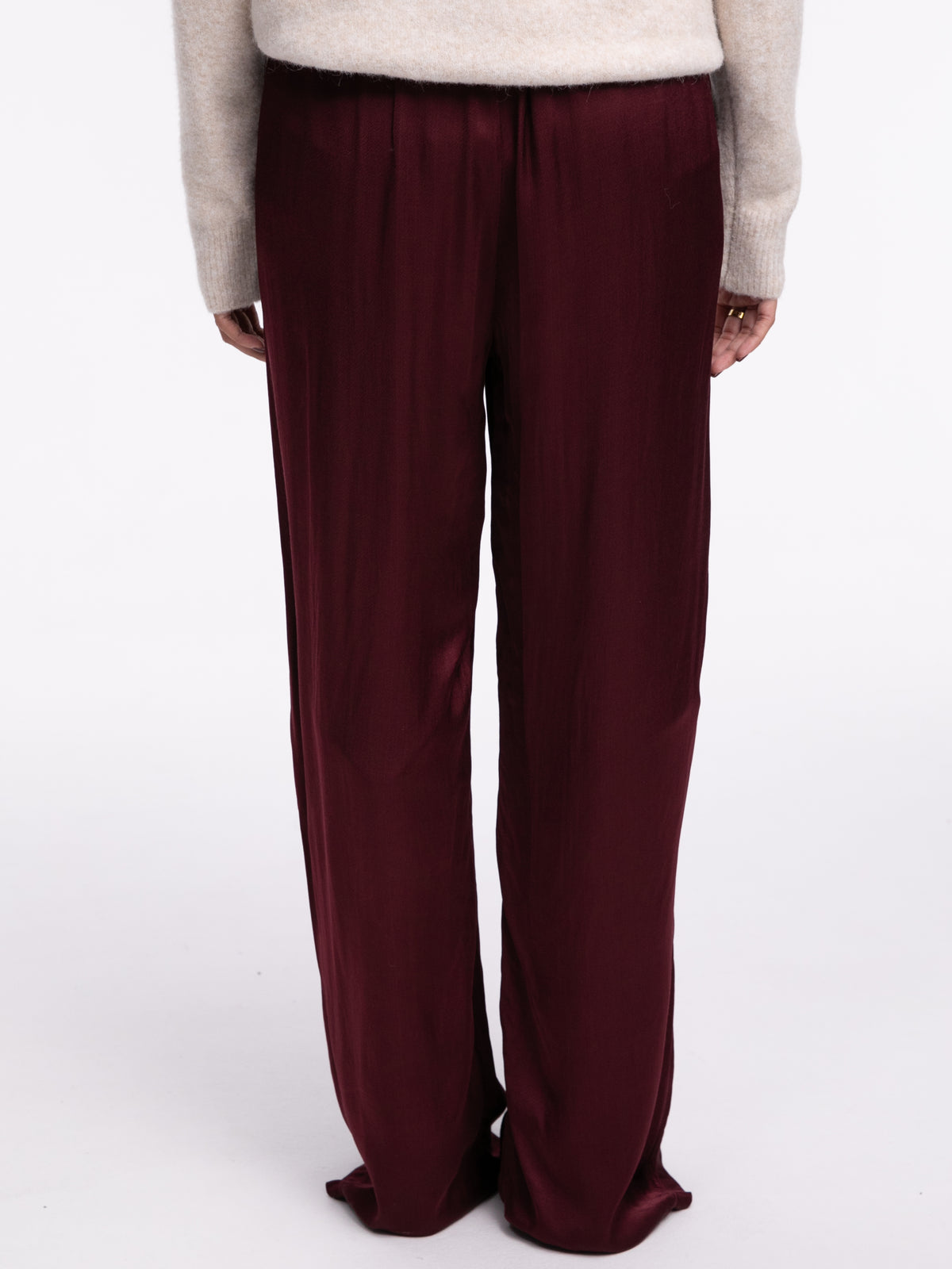 Satinhose „Sydney“ in Burgundy