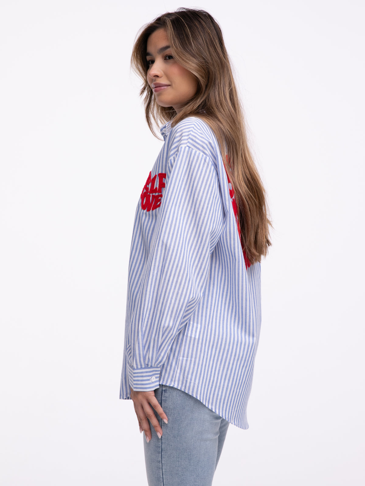 Bluse "Selflove" in Blau