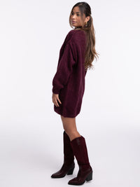 Pulloverkleid "Elina" in Plum