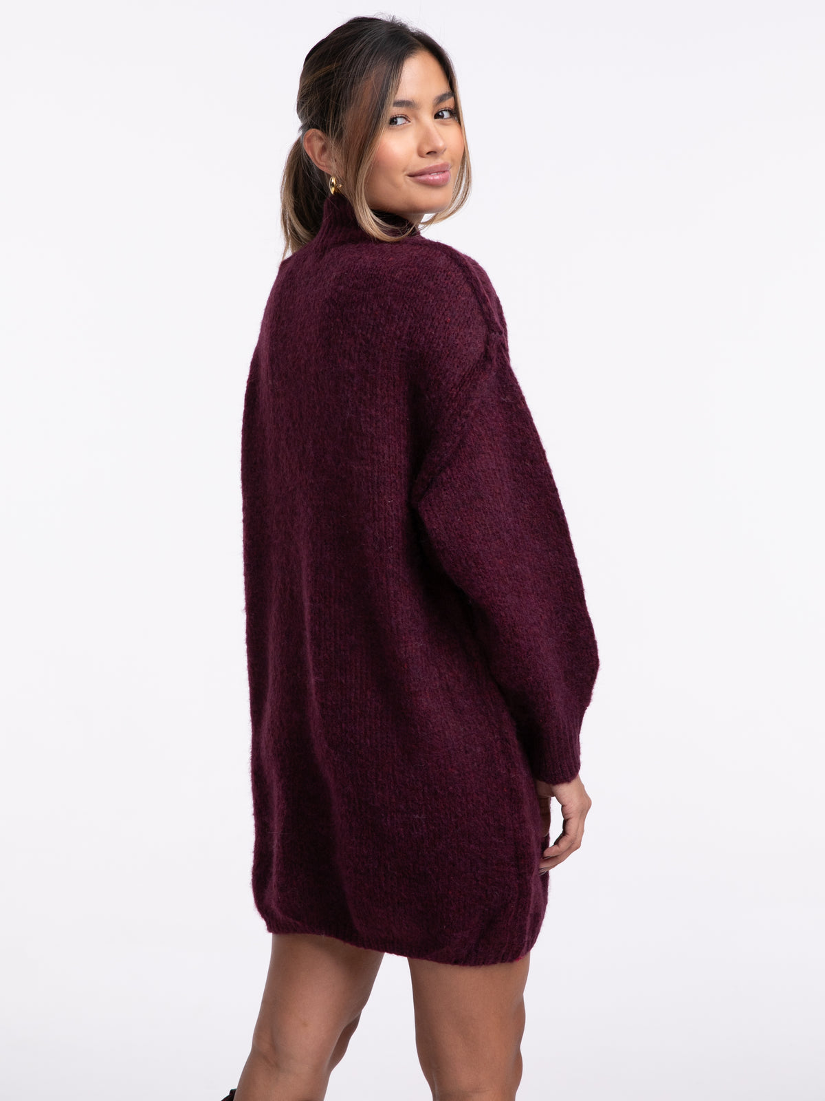 Pulloverkleid "Elina" in Plum