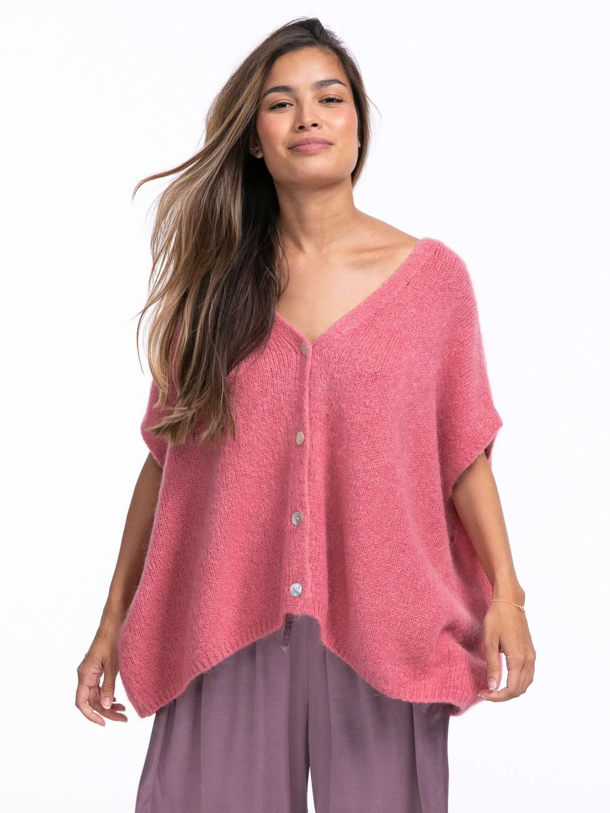 Cardigan "Marina" in Dusty Rose