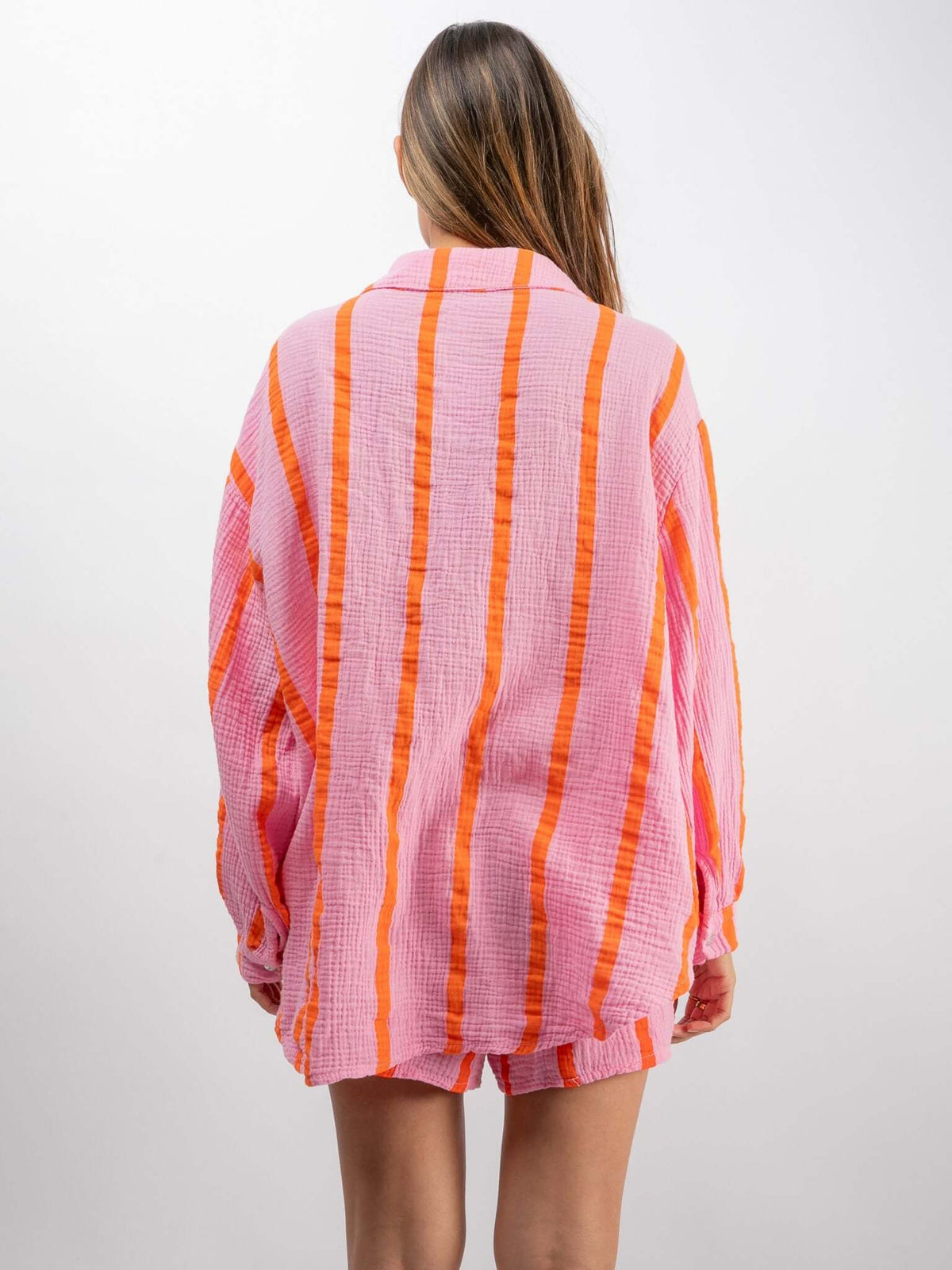 Musselin-Bluse "Capri" in Rosa/Orange