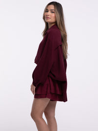 Musselin-Bluse "Wanda" in Burgundy