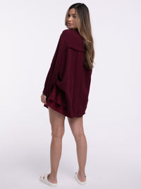 Musselin-Bluse "Wanda" in Burgundy