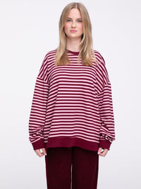 Sweater "Stripes" in Burgundy