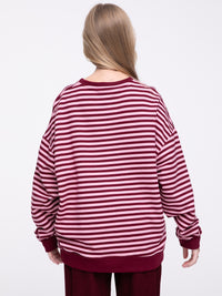 Sweater "Stripes" in Burgundy