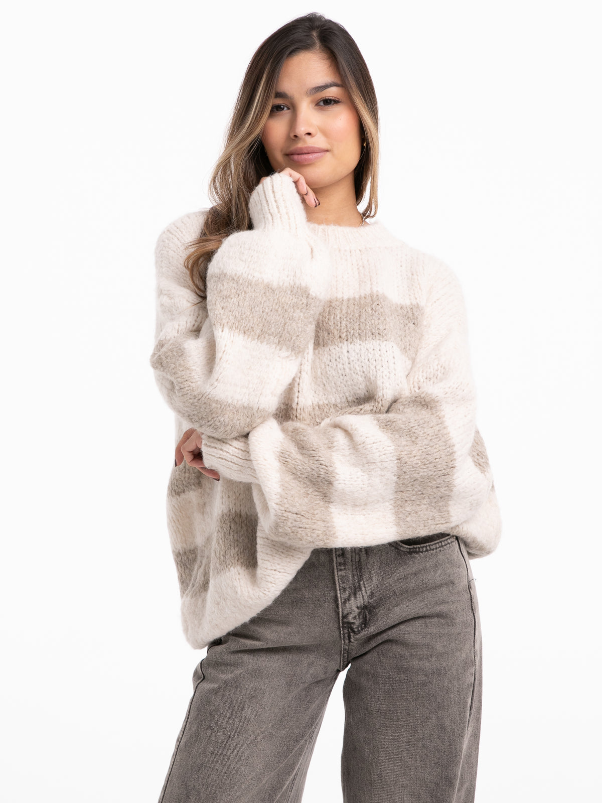 Pullover "Tara" in Taupe