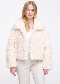 Teddyjacke "Lina" in Creme