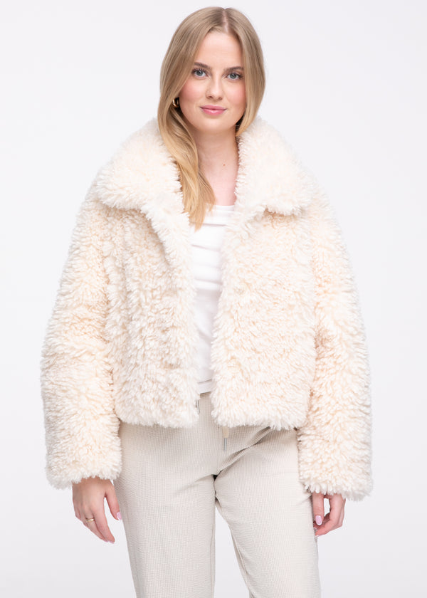 Teddyjacke "Lina" in Creme