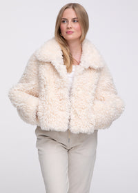 Teddyjacke "Lina" in Creme