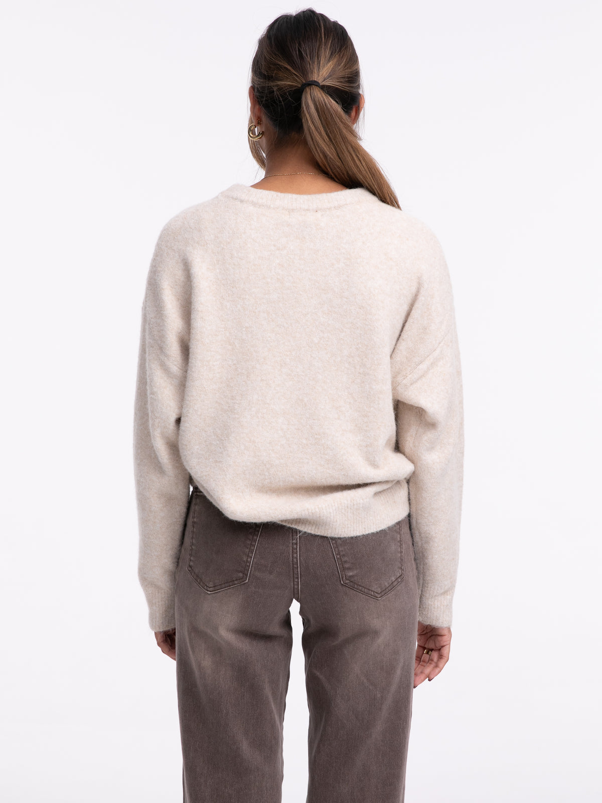 Pullover "LOVE" Beige/Braun