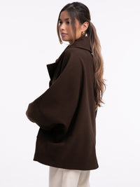 Cape-Mantel "Nora" in Braun