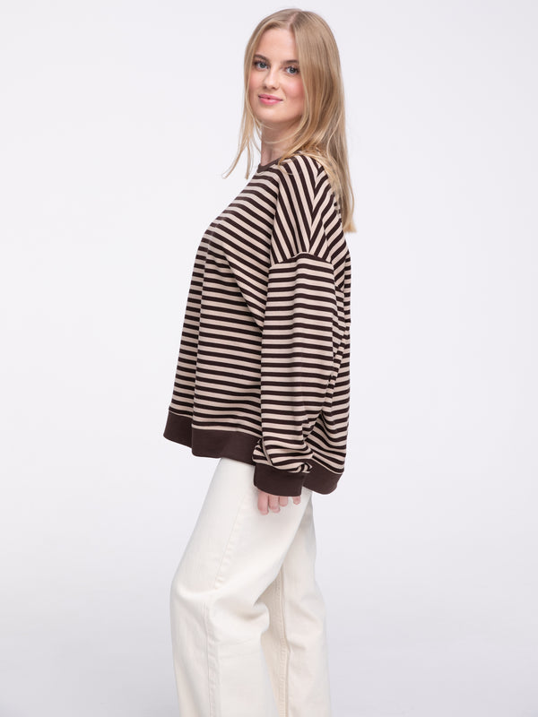 Sweater "Stripes" in Braun