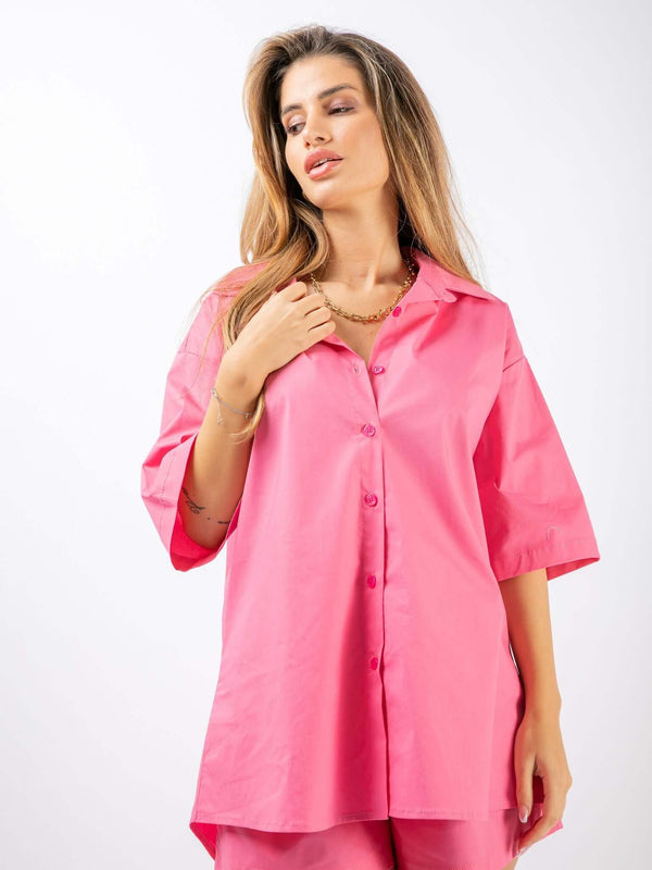 Pinkes Oversize-Hemd