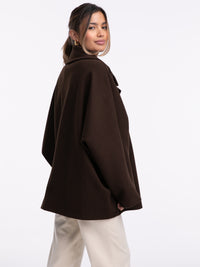 Cape-Mantel "Nora" in Braun