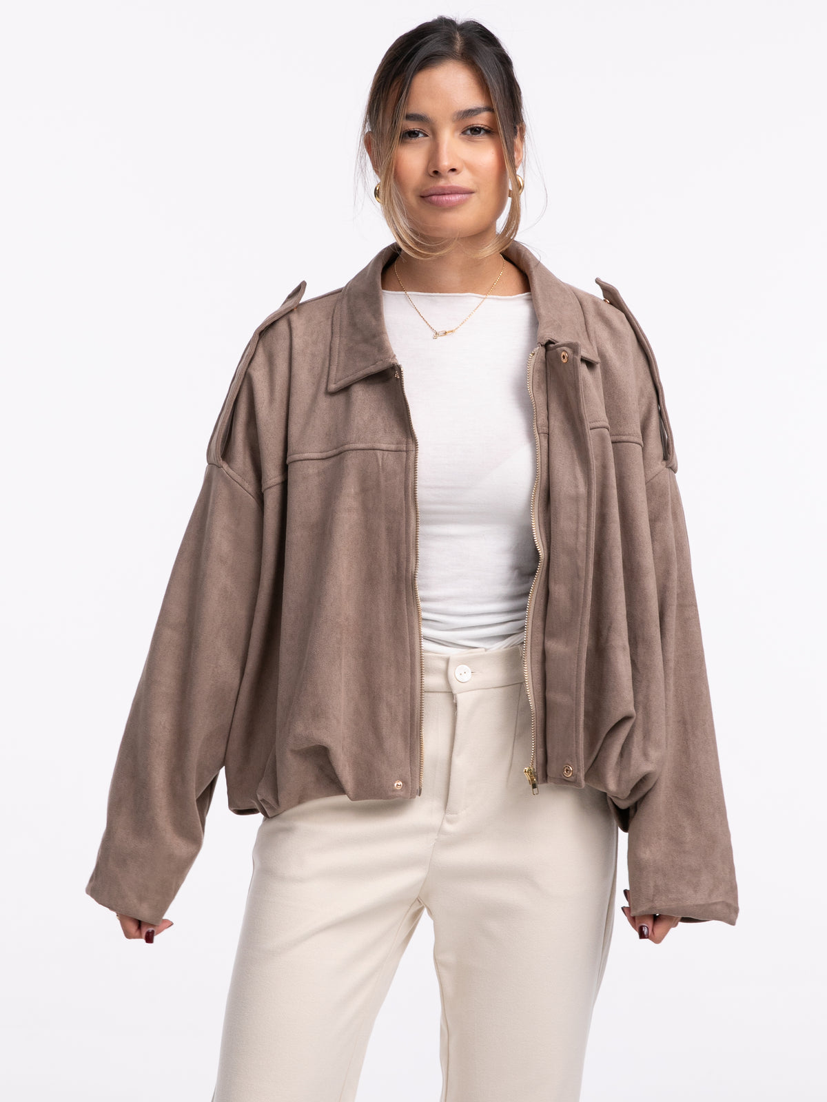 Jacke "Liana" in Taupe
