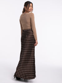 Langarm Shirt "Anitha" in Camel