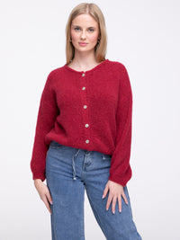 Cardigan "Serena" in Weinrot