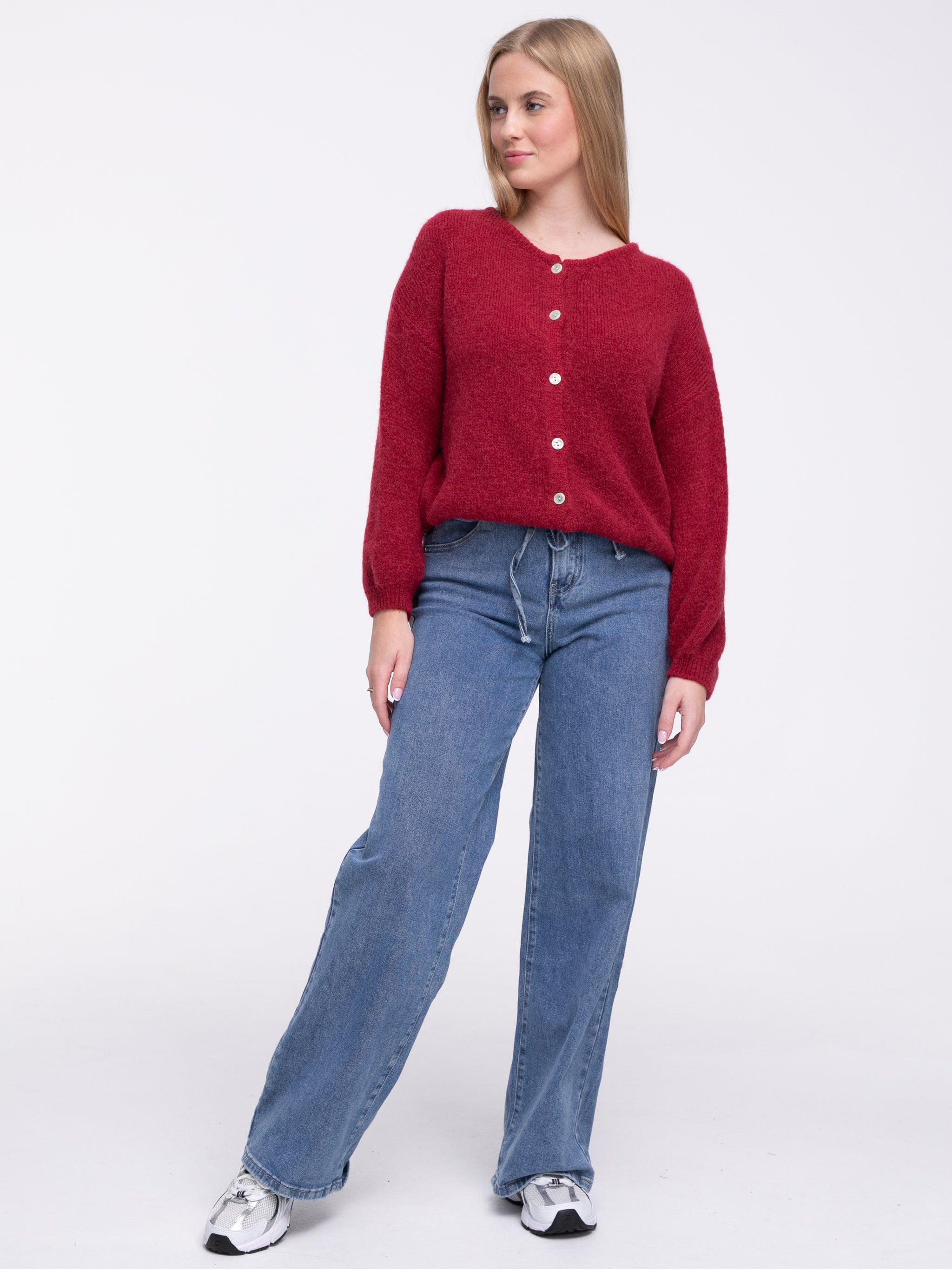 Cardigan "Serena" in Weinrot