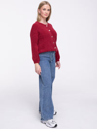 Cardigan "Serena" in Weinrot