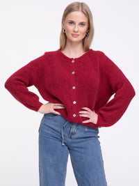 Cardigan "Serena" in Weinrot