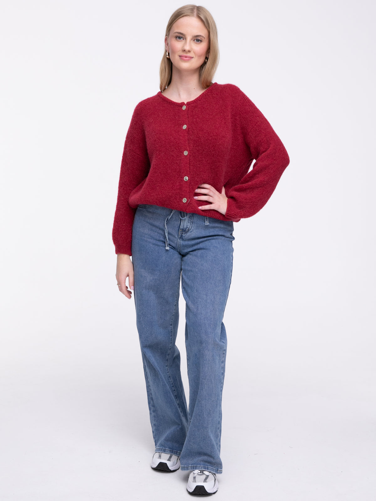 Cardigan "Serena" in Weinrot