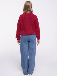 Cardigan "Serena" in Weinrot