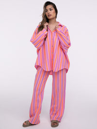 Musselin-Bluse "Capri" in Lila/Orange