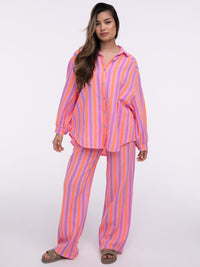 Musselin-Bluse "Capri" in Lila/Orange