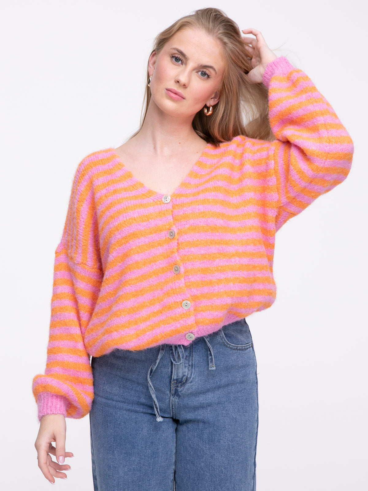 Cardigan "Salma" in Orange/Pink