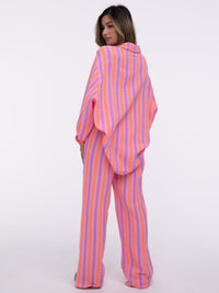 Musselin-Bluse "Capri" in Lila/Orange
