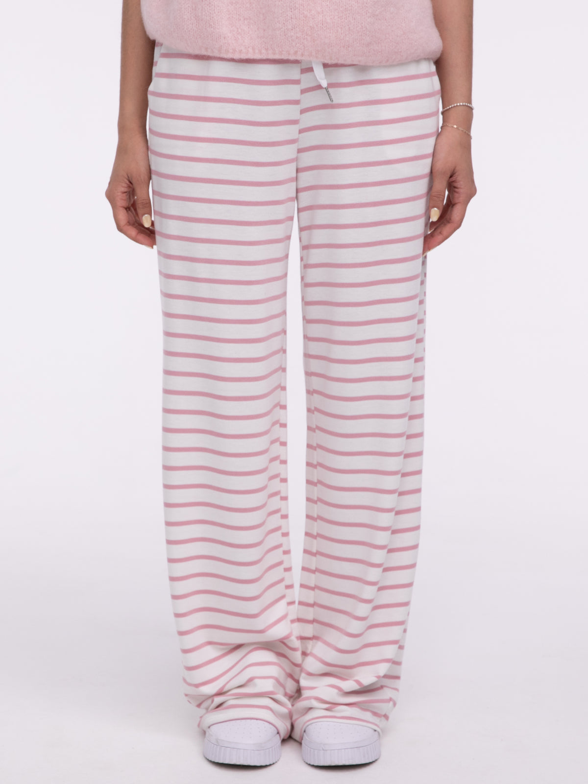 Hose „Agnes“ Rosa Gestreift