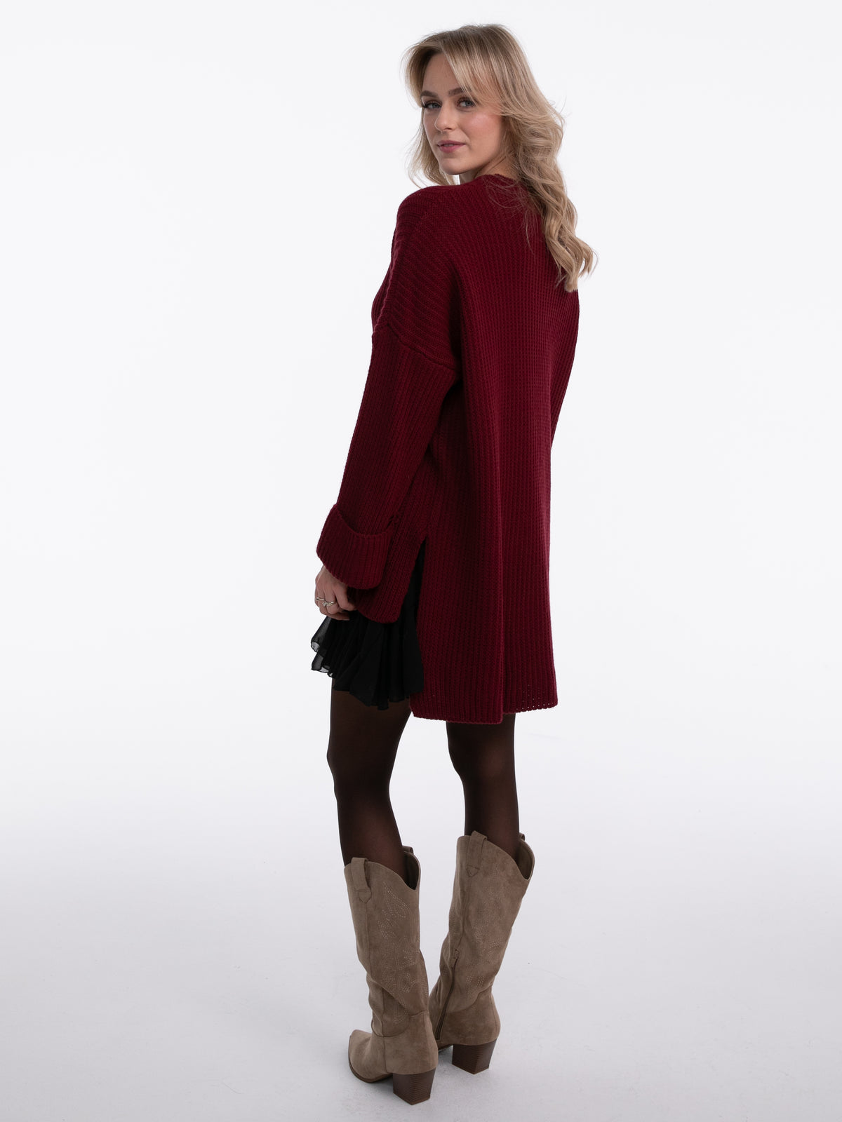 Pulloverkleid "Lottie" in Burgundy