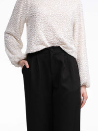 Paillettenpullover "Aliya" in Creme