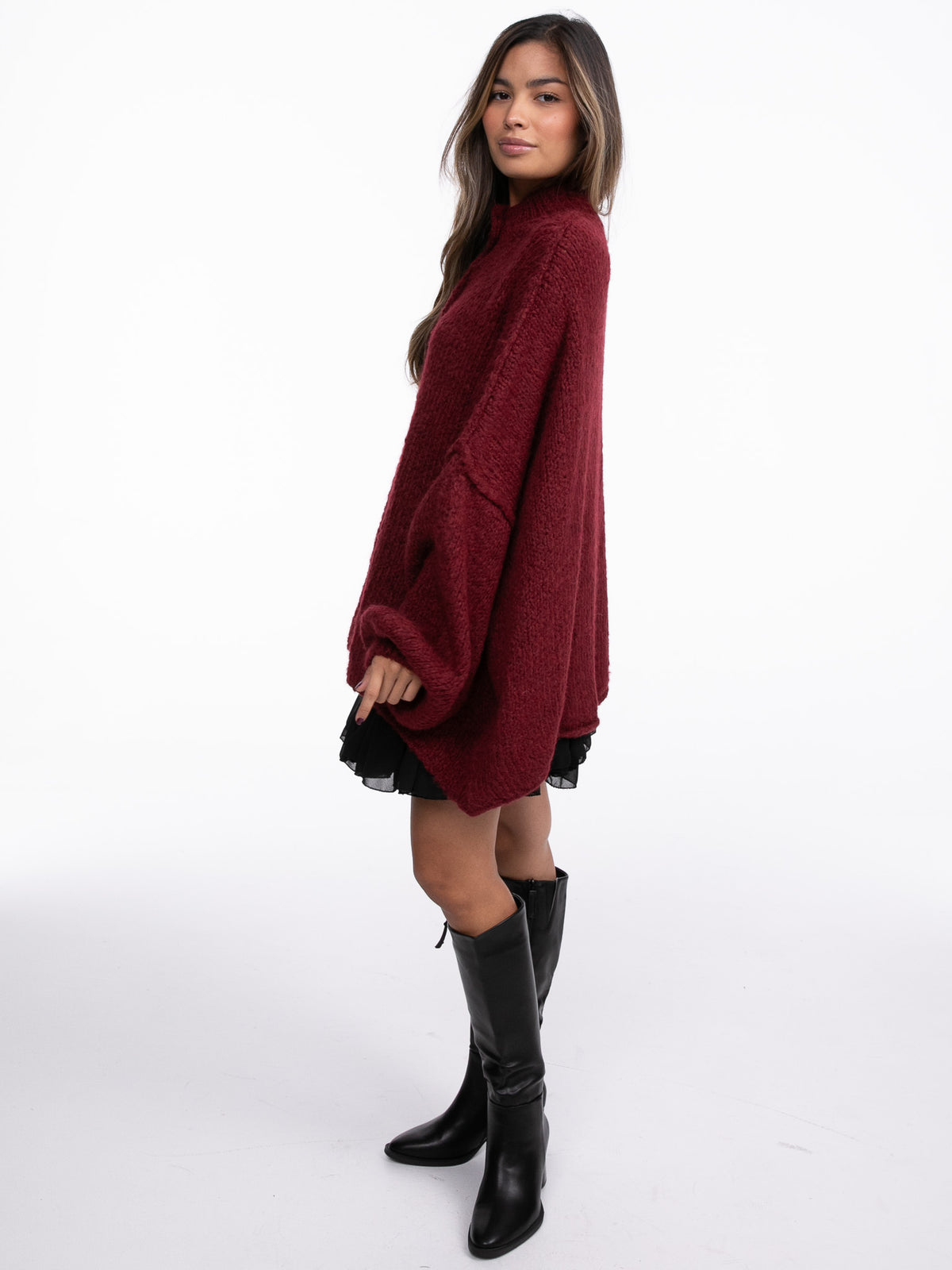 Cardigan "Elle" in Burgundy