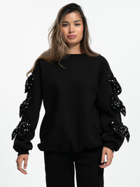 Pullover "Bow" in Schwarz