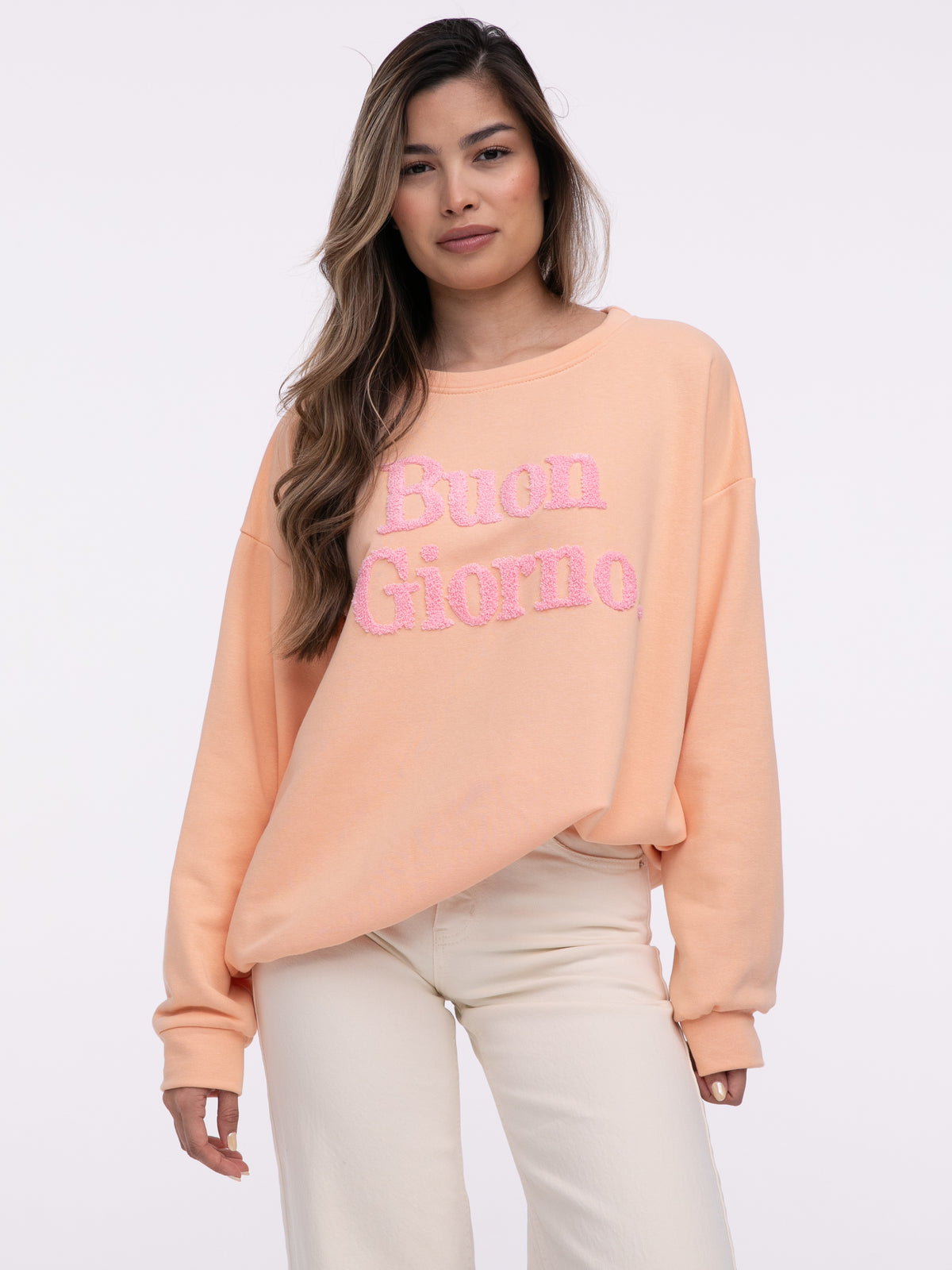 Sweater "Buon Giorno" in Orange