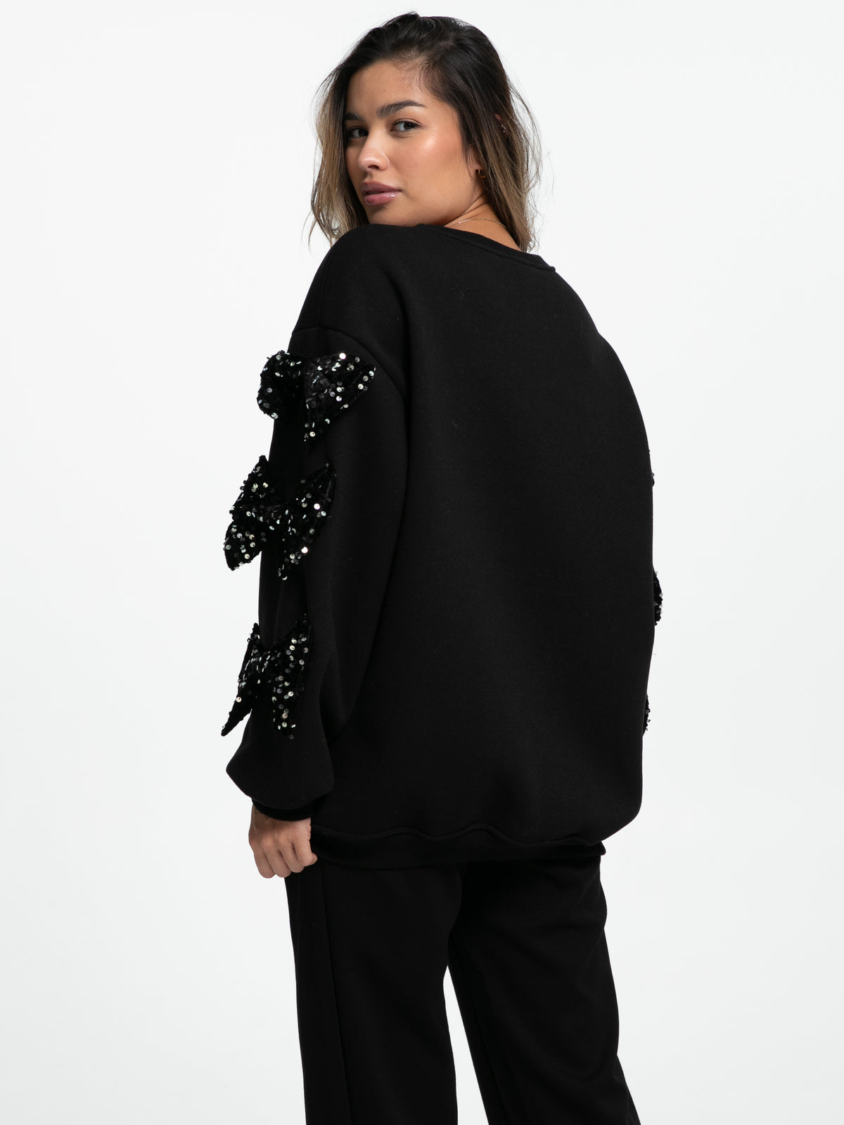 Pullover "Bow" in Schwarz