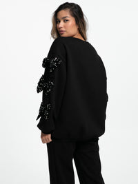 Pullover "Bow" in Schwarz