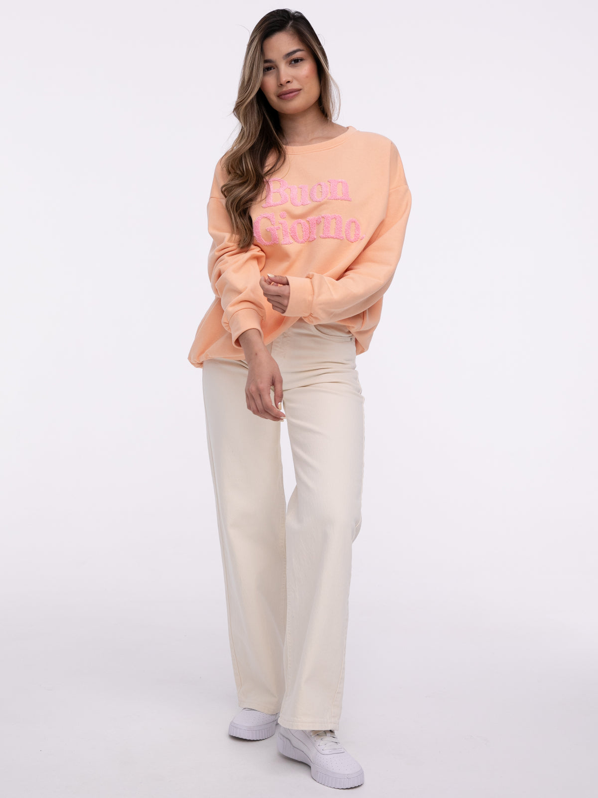 Sweater "Buon Giorno" in Orange
