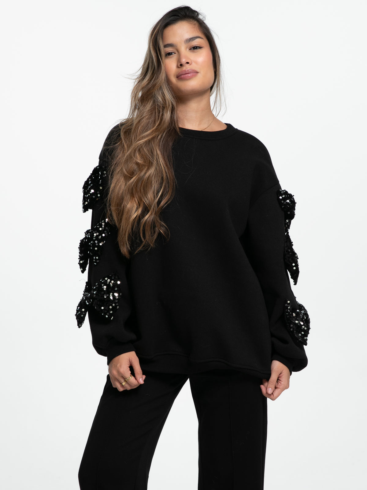 Pullover "Bow" in Schwarz