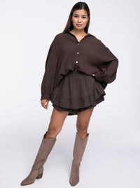 Musselin Hosenrock "Marie" in Braun