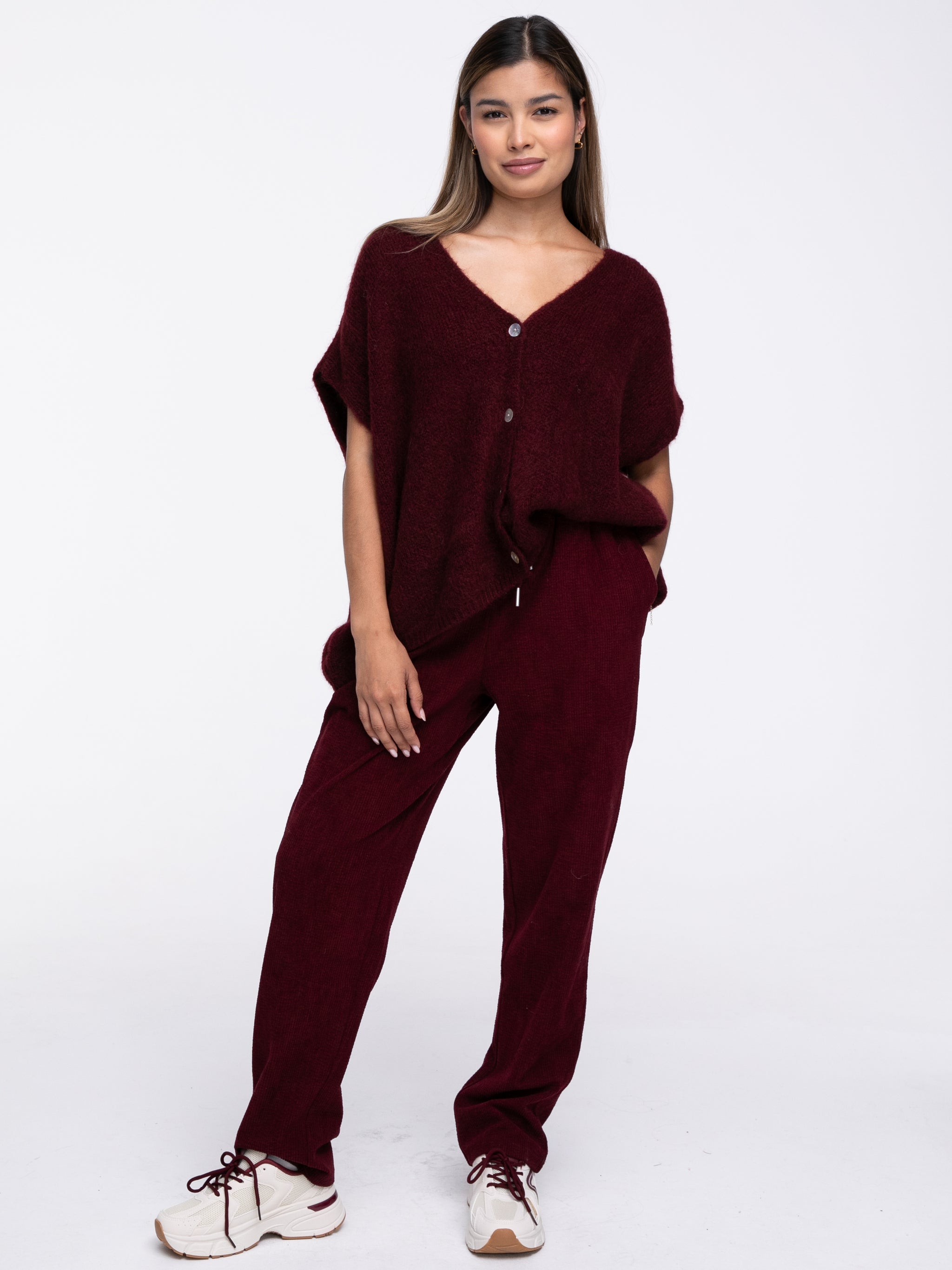 Cardigan "Marina" in Burgundy