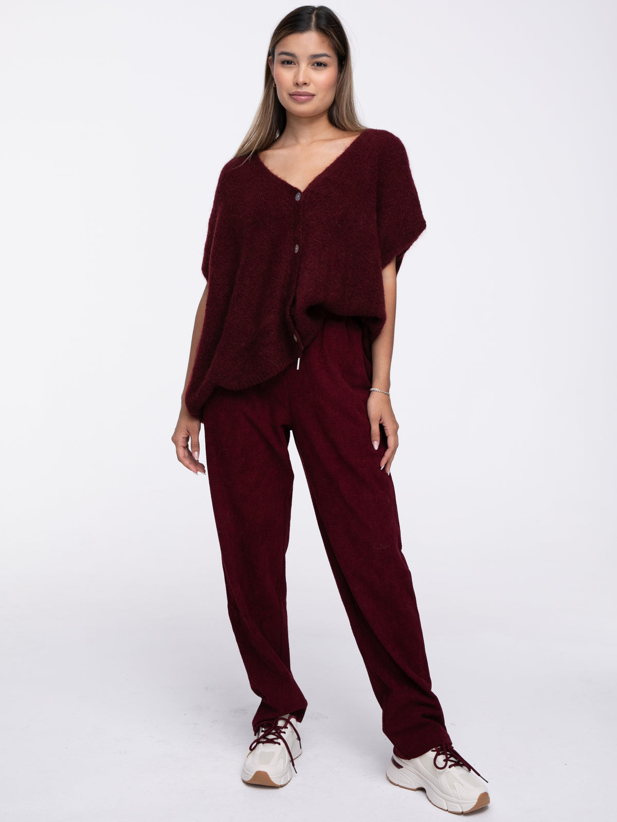 Cordhose "Lana" in Wine