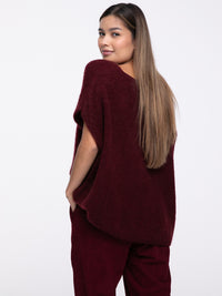 Cardigan "Marina" in Burgundy