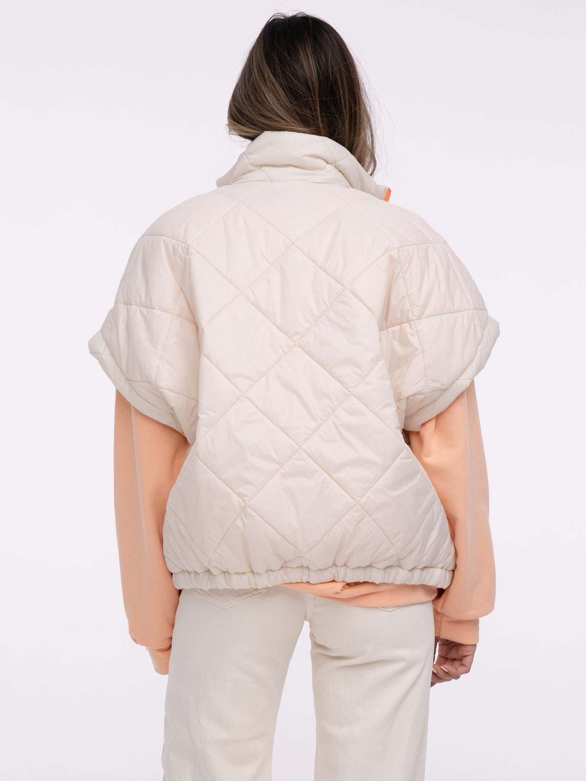 Oversized-Weste "Liane" in Creme