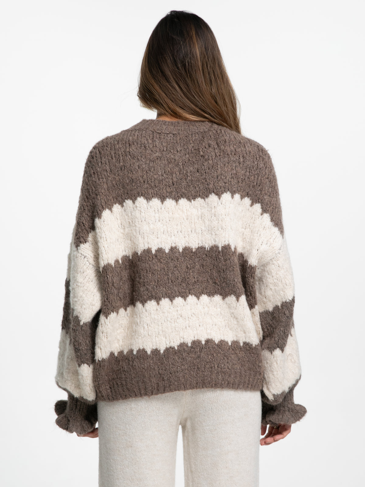 Pullover "Finnia" in Hazelnut/Creme